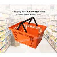 large clear plastic folding market basket