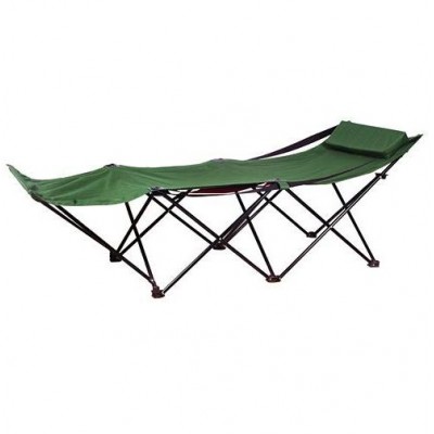 New design outdoor folding cot potable camping folding single beds with pillow