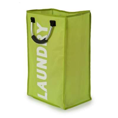 Large Laundry Basket Collapsible Fabric Laundry Hamper Folding Washing Bin with Alloy Handles Foldable Clothes Bag